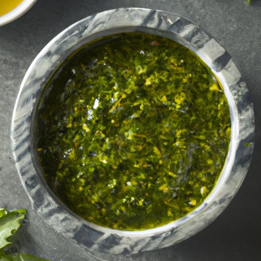 Homemade Chimichurri Sauce in a bowl