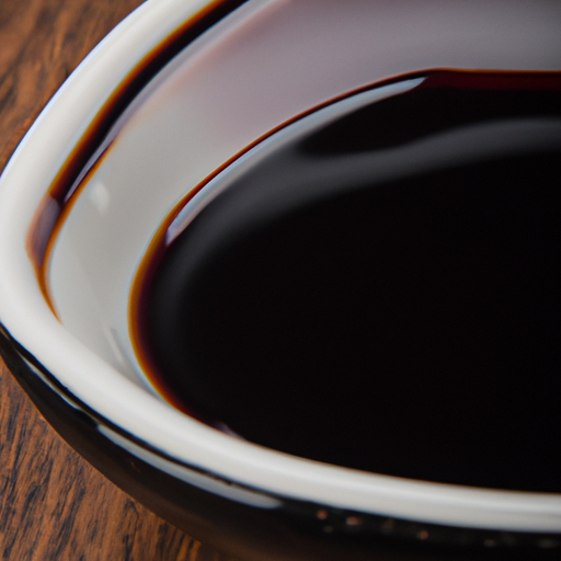 Balsamic glaze in a small bowl ready to be brushed on steak